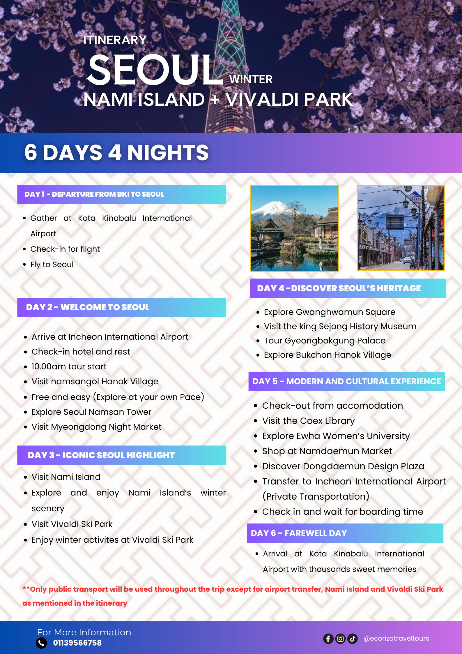 Seoul winter Itinerary